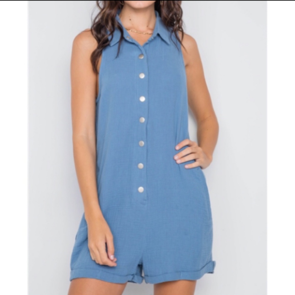 RELAXED FIT ROMPER 100% COTTON